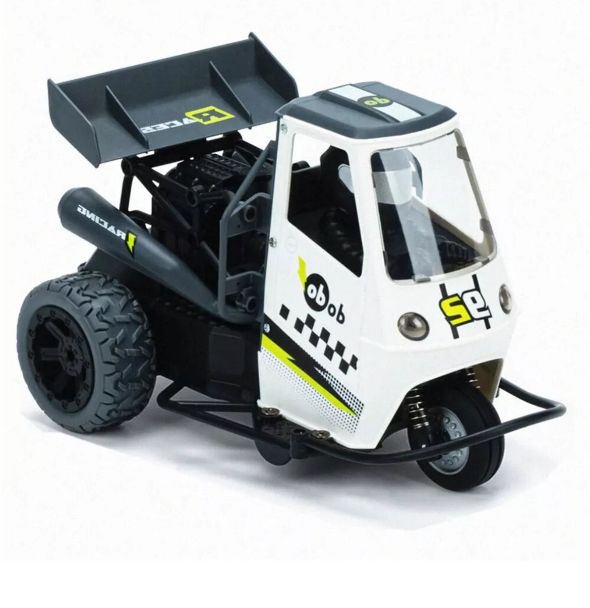 S810 1/16 2.4G RC Tricycle Motorcycle LED Light Spray RC Stunt Vehicle Car Buggy