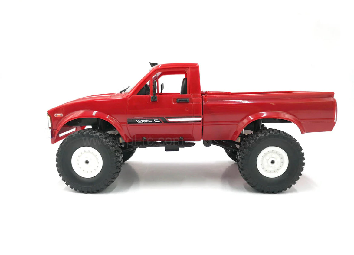 WPL C24-1 Full Scale RC Car 1:16 2.4G 4WD Rock Crawler Electric Climbing Truck LED Light On-road 1/16
