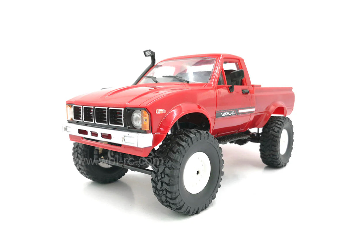 WPL C24-1 Full Scale RC Car 1:16 2.4G 4WD Rock Crawler Electric Climbing Truck LED Light On-road 1/16