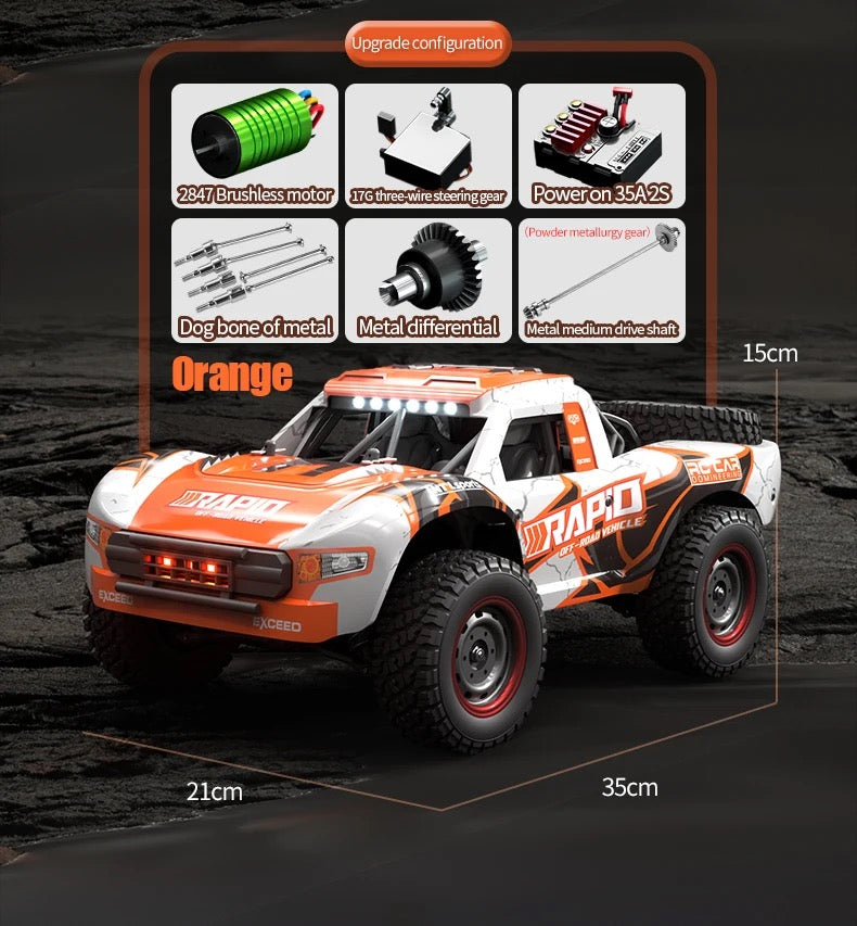 JJRC Q130 B 1/14 2.4G 4WD 70km/h RTR Brushless RC Car High Speed Monster mini baja short course ill Truck Model off-road RC Racing Car