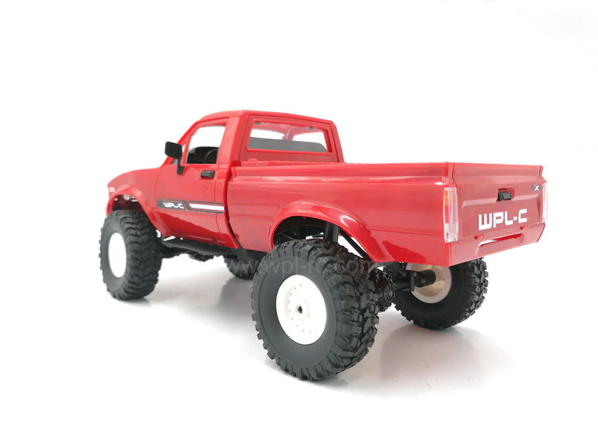 WPL C24-1 Full Scale RC Car 1:16 2.4G 4WD Rock Crawler Electric Climbing Truck LED Light On-road 1/16