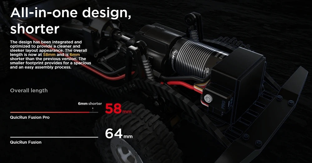 Hobbywing Rc Car Motor Fusion Pro 2 In 1 Combo Brushless Motor 2300kv Cool Running Waterproof For Rc Crawler Buggy Cars Parts