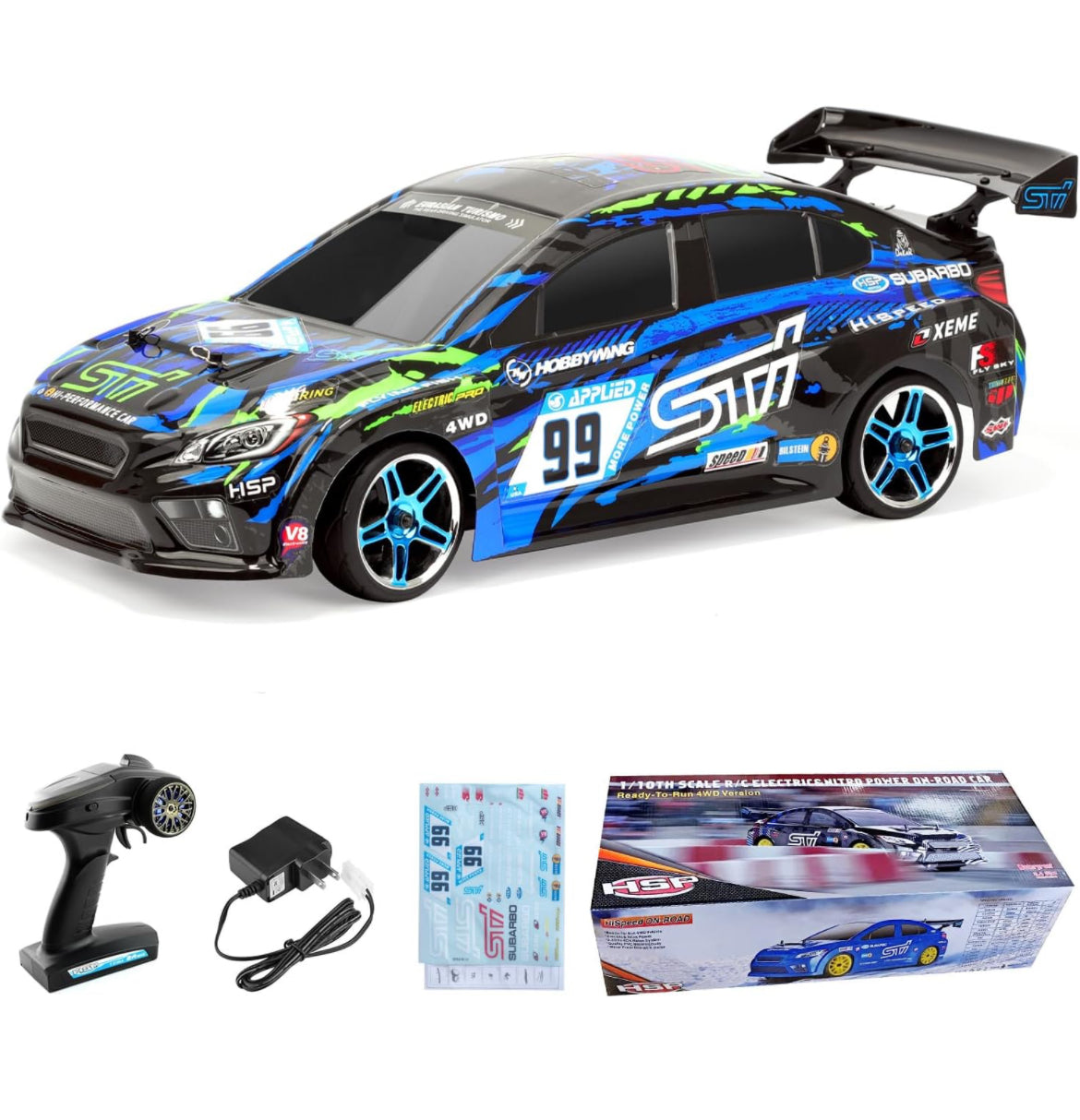 HSP 94123 pro RC Drift Car 1:10th Remote Control DRIFT Car Flying Fish - RTR with Battery
