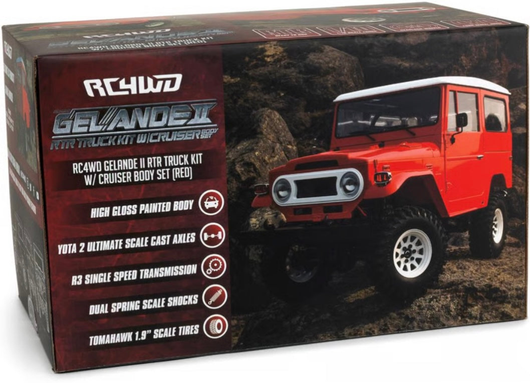 RC4WD Gelande II RTR Truck w/Cruiser Body Set (Red)