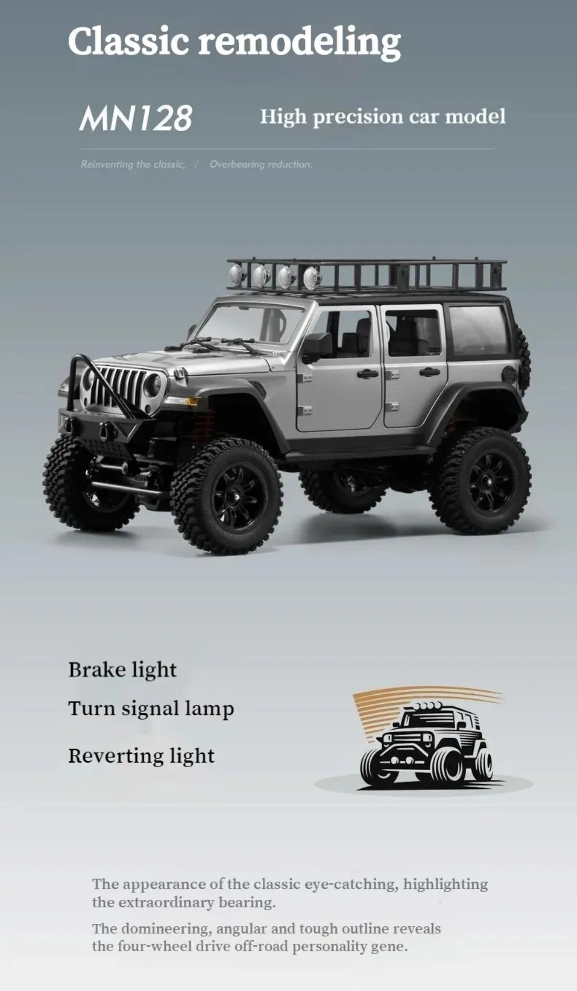 MN128 jeep 1/12 Full Scale RC Professional Climbing  4WD