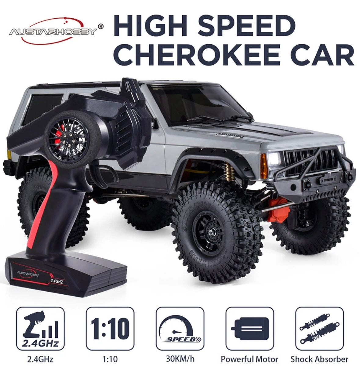 AUSTARHOBBY AX-8509 1/10 Cherokee RC Car 4WD 2.4G RC Crawler RTR Climbing Truck