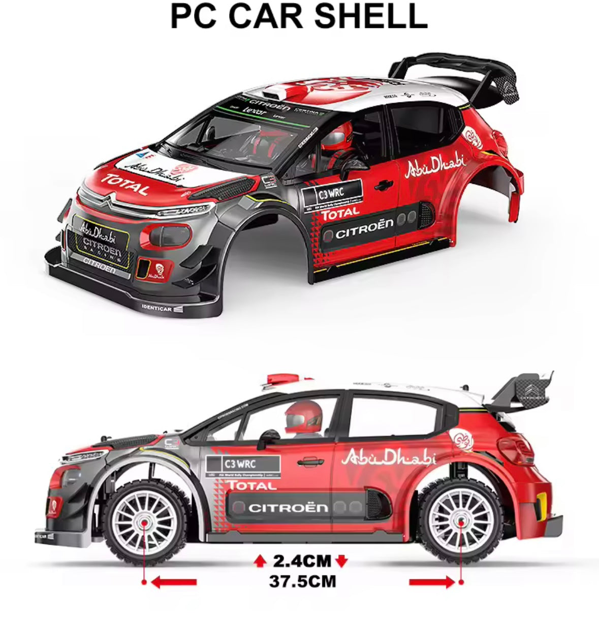 MJX HYPER 1:7 Brushless 7303 Remote Control Racing Car C3 Simulation Citroen High-Speed Off-Road Vehicle Toy RC Car