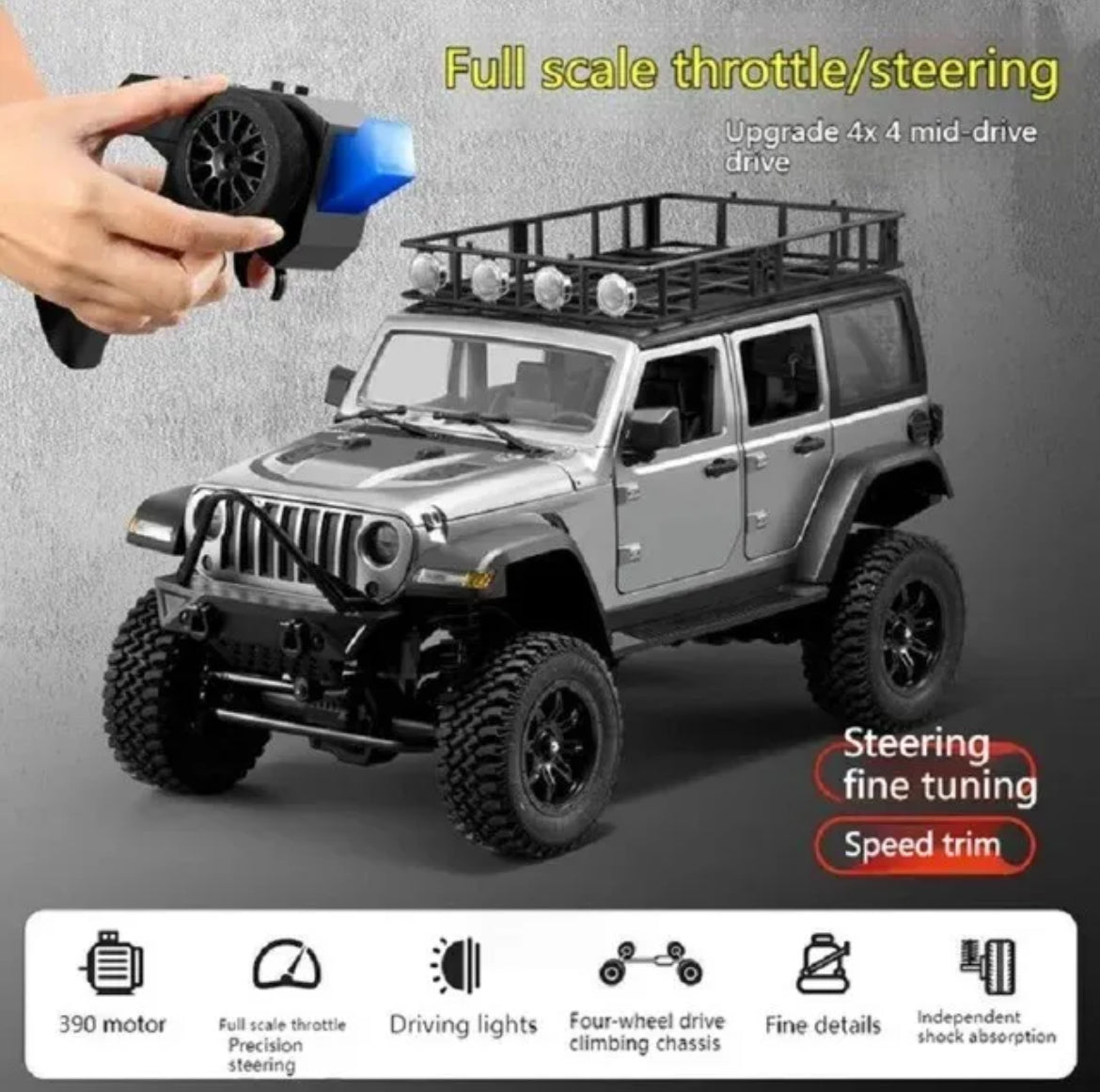 MN128 jeep 1/12 Full Scale RC Professional Climbing  4WD