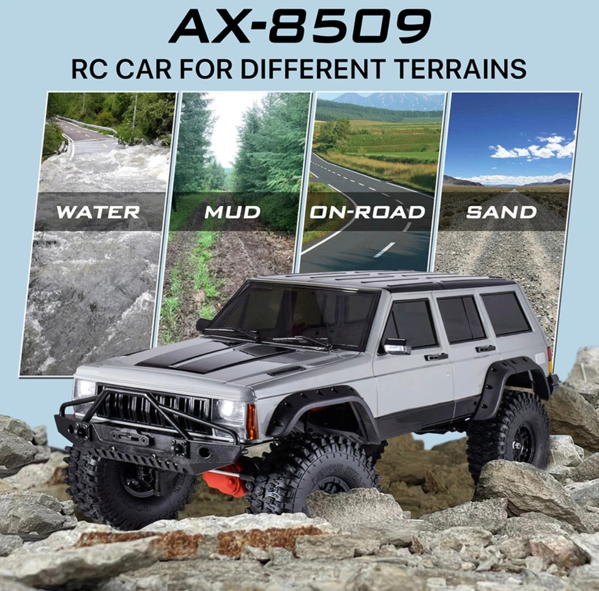 AUSTARHOBBY AX-8509 1/10 Cherokee RC Car 4WD 2.4G RC Crawler RTR Climbing Truck