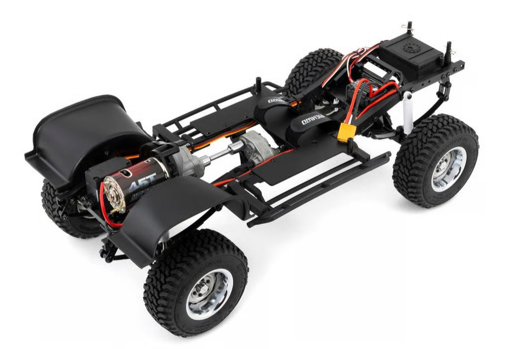 RC4WD Trail Finder 2 "LWB" RTR W/ Chevrolet K10 Scottsdale Hard Body Set (Black)