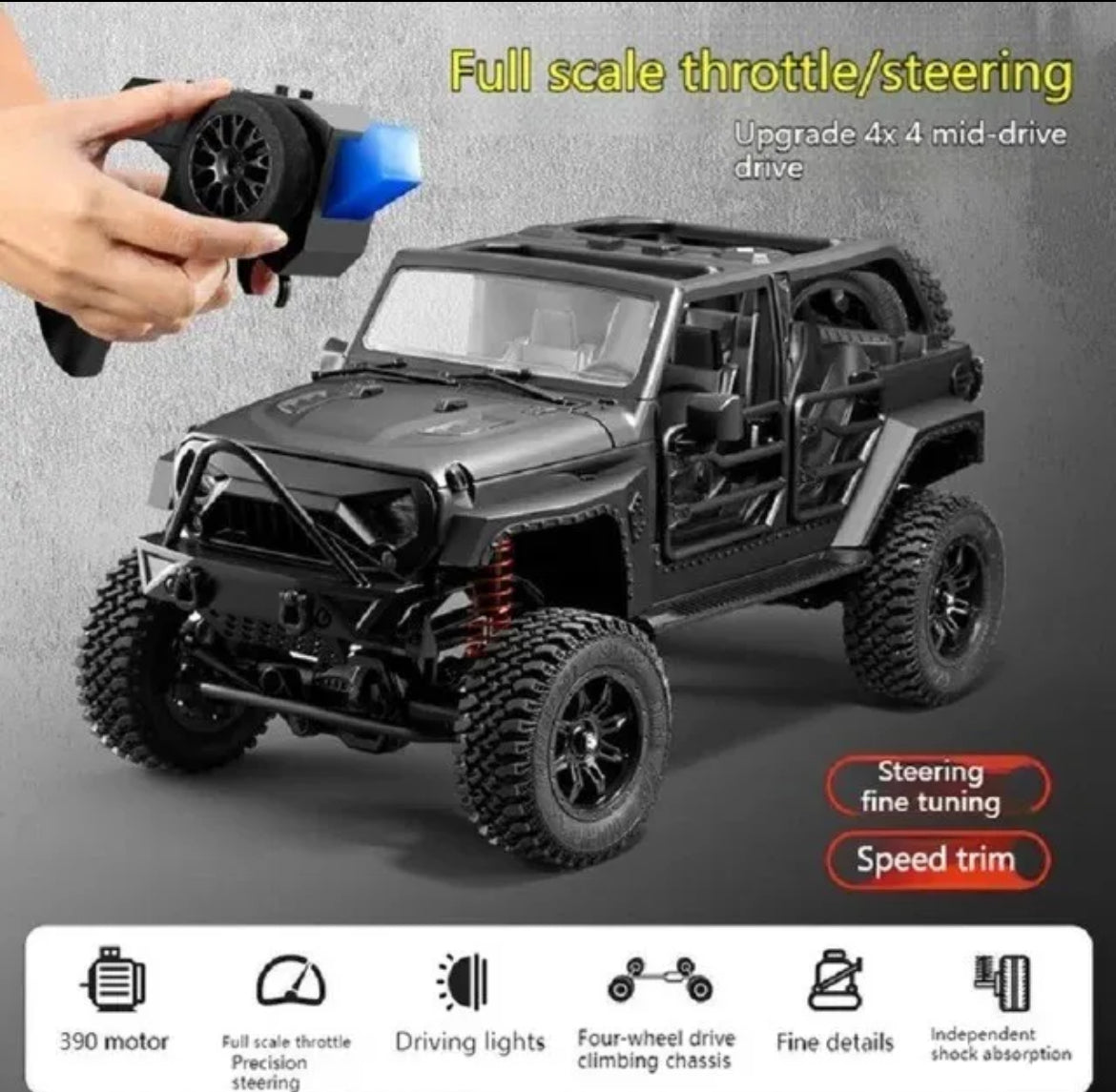 MN128 jeep 1/12 Full Scale RC Professional Climbing  4WD
