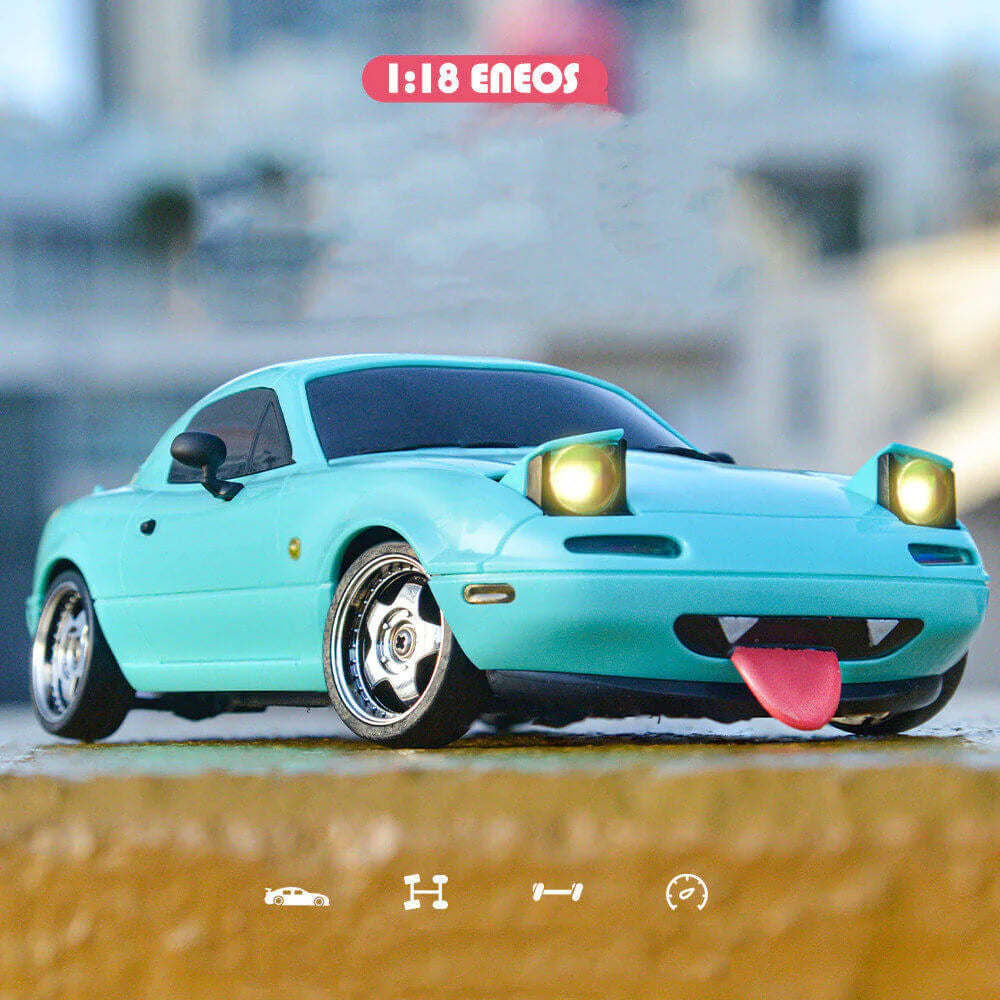 1/18 RC MIATA Drift Car MX5 2.4GHz RWD W/ ESP GYROSCOPE ON-ROAD LED LIGHTS