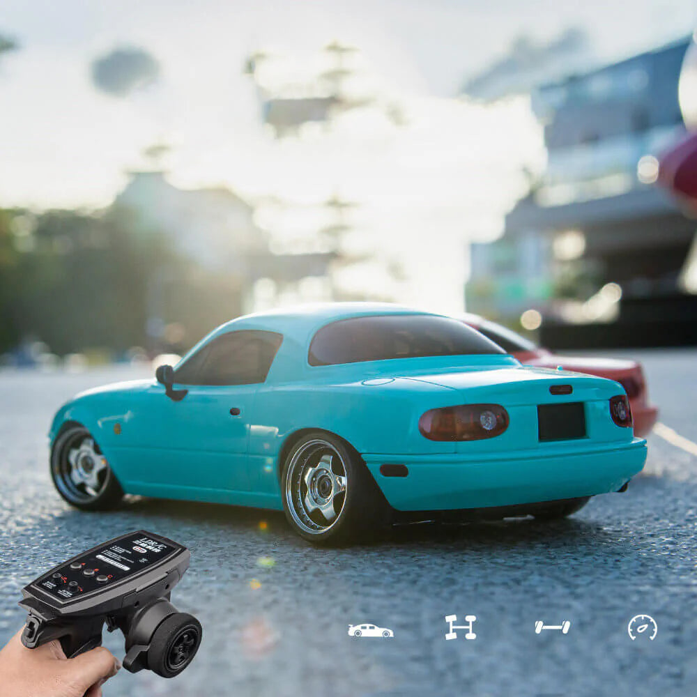 1/18 RC MIATA Drift Car MX5 2.4GHz RWD W/ ESP GYROSCOPE ON-ROAD LED LIGHTS