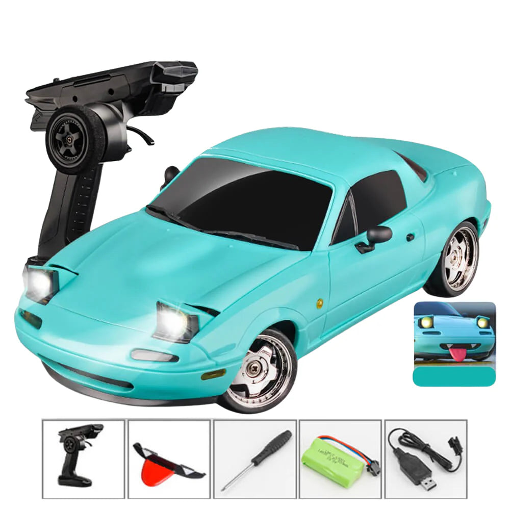 1/18 RC MIATA Drift Car MX5 2.4GHz RWD W/ ESP GYROSCOPE ON-ROAD LED LIGHTS