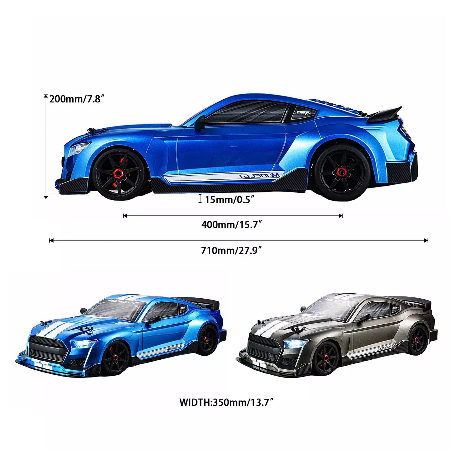FSR 1:7 Model GT Max 100km/h Brushless RC Drift Car with Gyro Fast 6S 4WD