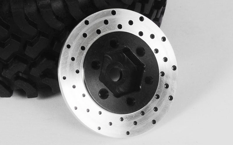 1.9"/2.2" 6 Lug Steel Wheel Hex Hub with Brake Rotor