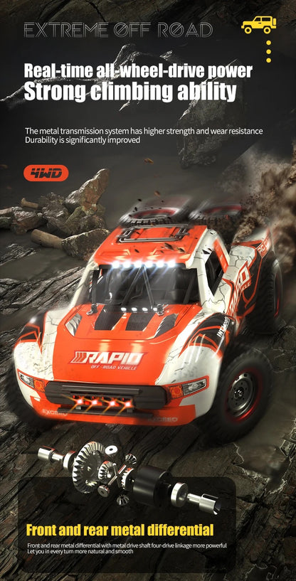 JJRC Q130 B 1/14 2.4G 4WD 70km/h RTR Brushless RC Car High Speed Monster mini baja short course ill Truck Model off-road RC Racing Car