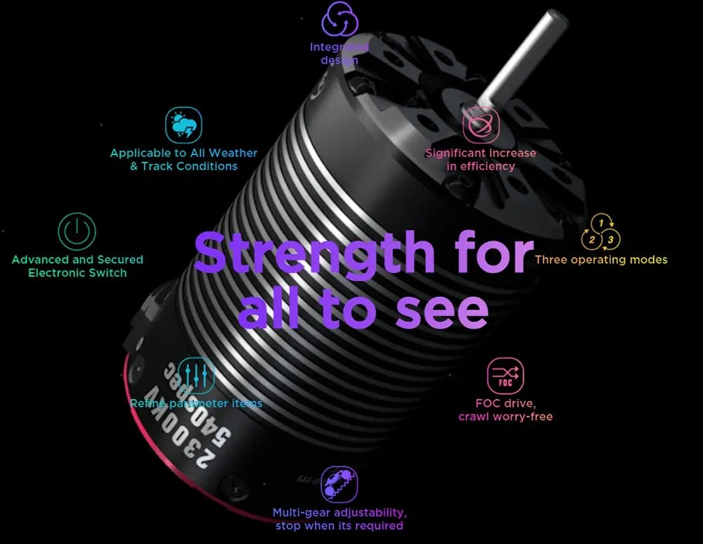 Hobbywing Rc Car Motor Fusion Pro 2 In 1 Combo Brushless Motor 2300kv Cool Running Waterproof For Rc Crawler Buggy Cars Parts