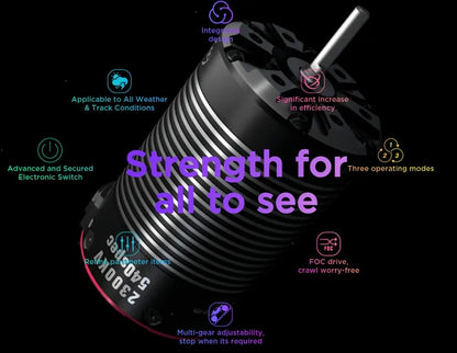 Hobbywing Rc Car Motor Fusion Pro 2 In 1 Combo Brushless Motor 2300kv Cool Running Waterproof For Rc Crawler Buggy Cars Parts