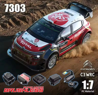 MJX HYPER 1:7 Brushless 7303 Remote Control Racing Car C3 Simulation Citroen High-Speed Off-Road Vehicle Toy RC Car
