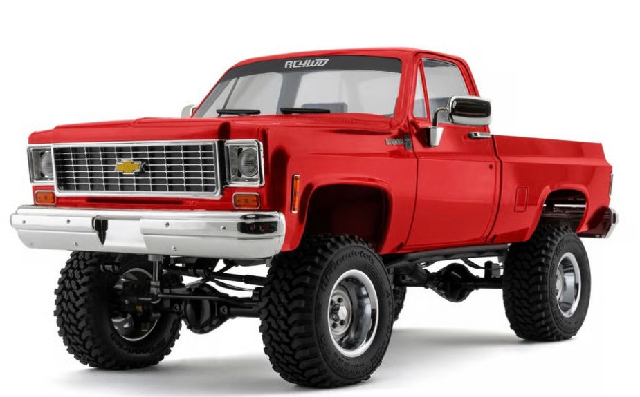 RC4WD Trail Finder 2 "LWB" RTR W/ Chevrolet K10 Scottsdale Hard Body Set (Red)