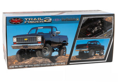 RC4WD Trail Finder 2 "LWB" RTR W/ Chevrolet K10 Scottsdale Hard Body Set (Black)