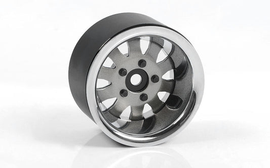1.9" 5 Lug Steel Wheels w/Beauty Ring (Silver)